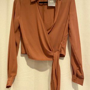 NWT Miss Lola Tie-front Top